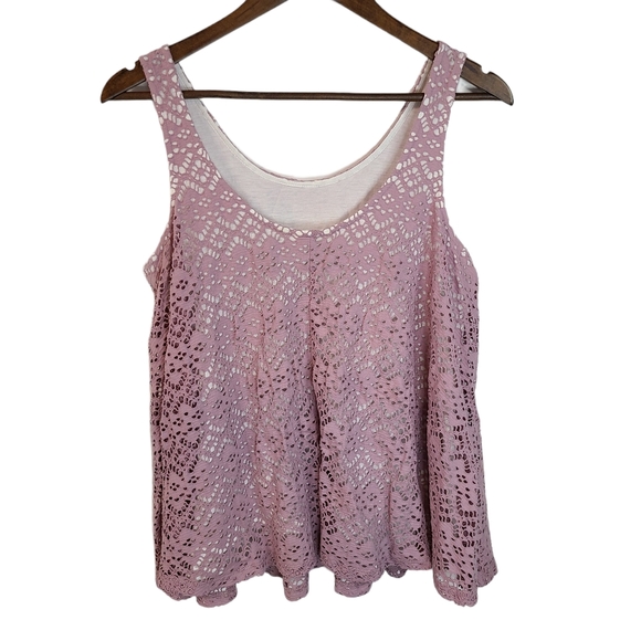 Daletta Purple Lace Tank Blouse Small - Picture 2 of 4